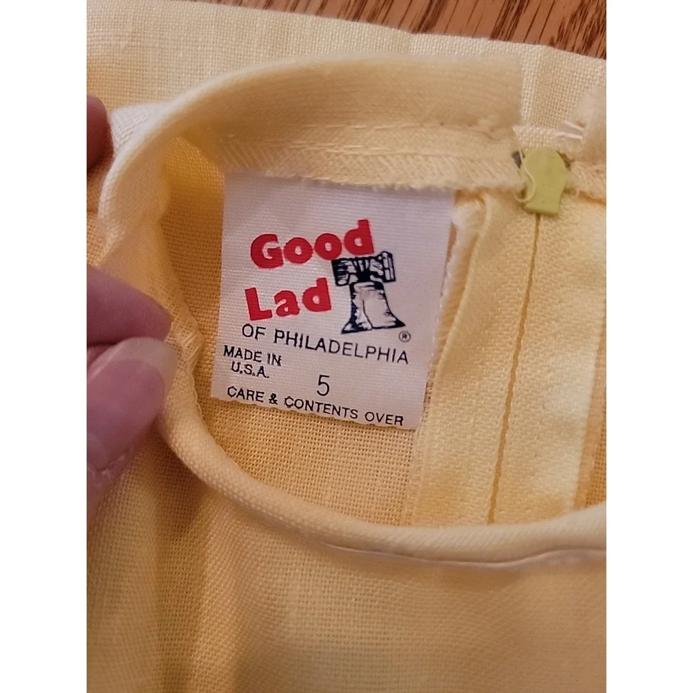 Vintage Good Lad Dress Size 5 Yellow Party Dress Spring Easter Summer 80s/90s